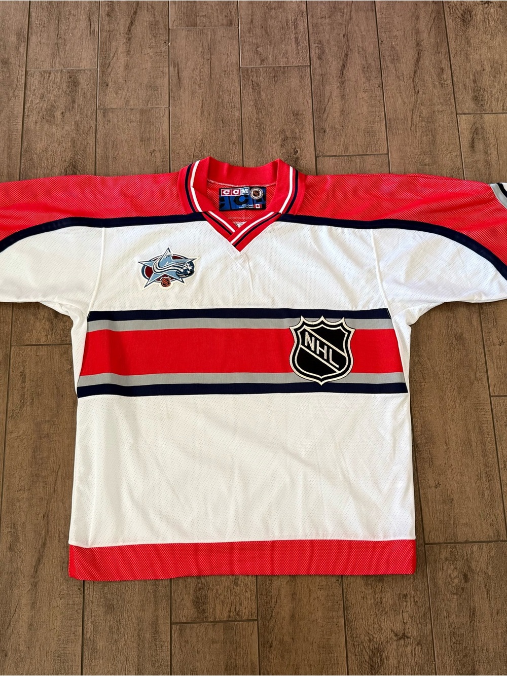 CCM Vintage NHL Avalanche All-Star Game Team North America Hockey Jersey Sz L - Picture 4 of 6